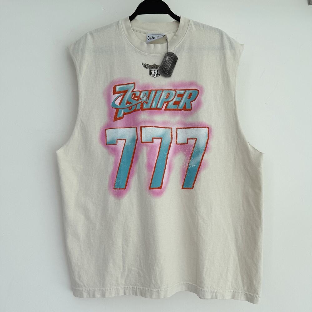 Triple Sevens Sniper Gang NFL Shirt Mens XL 777 Tank Cut Off Gaphic Streetwear‎